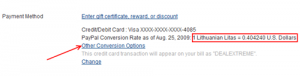 Kaip šiek tiek sutaupyti atsiskaitant Paypal (valiutos keitimas) paypal