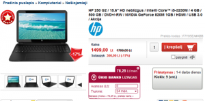 Kompiuteris už 1500 litų, nešiojamas prieš stacionarų 2014-07-09 13_29_22-HP 250 G2 _ 15.6_ HD neblizgus _ Intel® Core™ i5-3230M _ 4 GB _ 500 GB _ DVD _-R